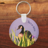 Canada Goose Iris Flowers Animal Personalized Schlüsselanhänger (Vorderseite)