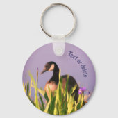 Canada Goose Iris Flowers Animal Personalized Schlüsselanhänger (Rückseite)