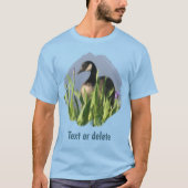 Canada Goose Irises Animal Art Personalized T-Shirt (Vorderseite)