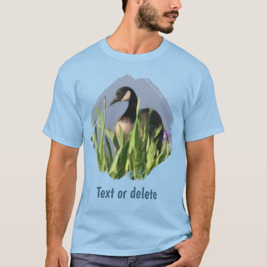 Canada Goose Irises Animal Art Personalized T-Shirt (Vorderseite)