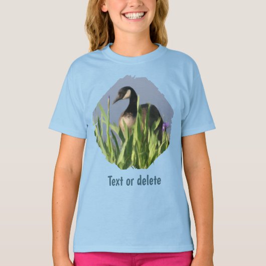 Canada Goose Irises Animal Art  T-Shirt (Vorderseite)