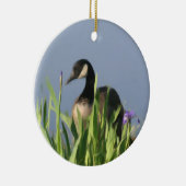 Canada Goose Irises Animal Ornament (Rechts)