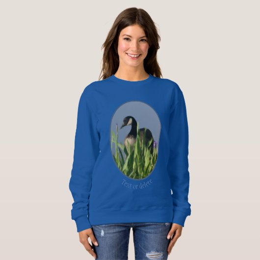 Canada Goose Irises Nature Painting Personalisiert Sweatshirt (Vorne ganz)