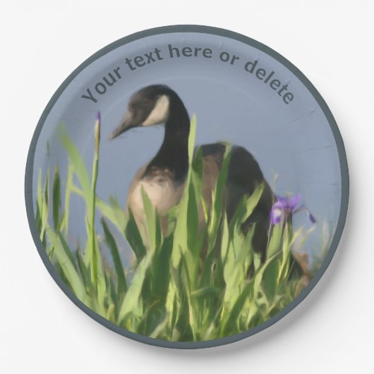 Canada Goose Nature Art Personalisiertes Party Pappteller (Vorderseite)