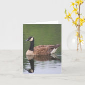 Canada Goose Reflections Nature Note Karte (Gelbe Blume)
