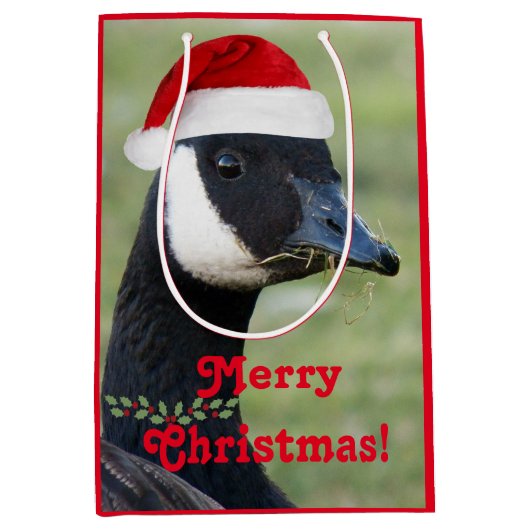 Canada Goose Wear Red Weihnachtsmannmütze Holiday Mittlere Geschenktüte (Vorderseite)