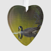 Canada Goose Wildlife Lake Dated Photo Custom Ornament (Vorderseite)