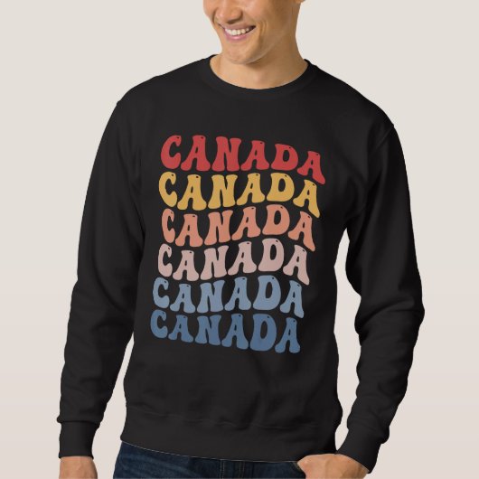 Canada Groovy Retro Canadian Sweatshirt (Vorderseite)