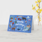 Canada Happy Holidays Karte (Gelbe Blume)