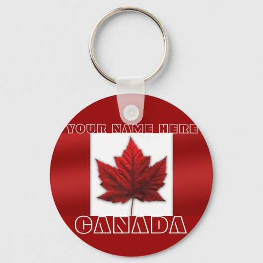 Canada Key Chain Personalized Canada Keychains Schlüsselanhänger (Vorderseite)