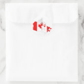 Canada Länderflaggenzeichen - Symbol für Silhouett Runder Aufkleber (Tasche)
