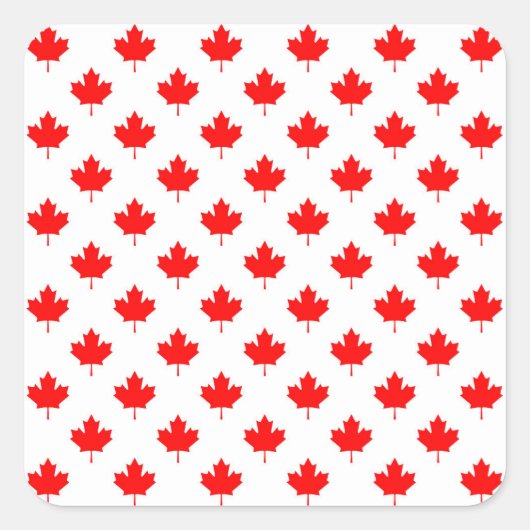 Canada-Ländersymbol-Mappenblattmuster Quadratischer Aufkleber (Vorderseite)