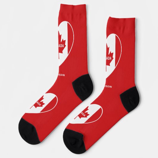 CANADA Liebe individuelle Name Socken (Linkes Detail)