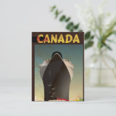 Canada Liner Vintage Travel Poster Postkarte (Stehend Vorderseite)