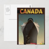 Canada Liner Vintage Travel Poster Postkarte (Vorne/Hinten)
