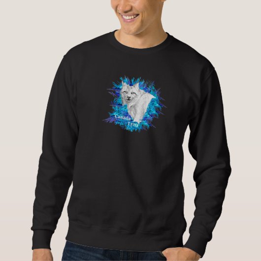 Canada Lynx. Fraktal. Sweatshirt (Vorderseite)