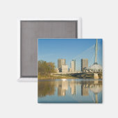 CANADA, Manitoba, Winnipeg: Esplanade Riel 2 Magnet (Vorderseite/Rückseite)