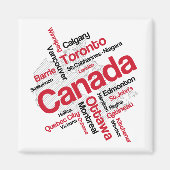 Canada Map Cities Magnet (Vorne)