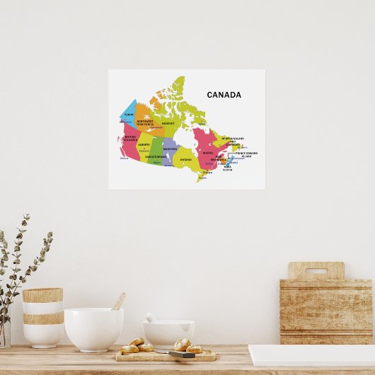 Canada Map Poster (Küche)