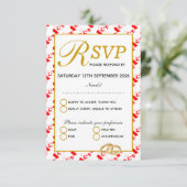 CANADA MAPLE Christliche Hochzeitungs-RSVP-Antwort RSVP Karte (Stehend Vorderseite)