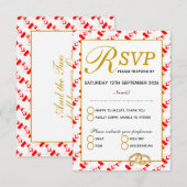 CANADA MAPLE Christliche Hochzeitungs-RSVP-Antwort RSVP Karte (Vorne/Hinten)