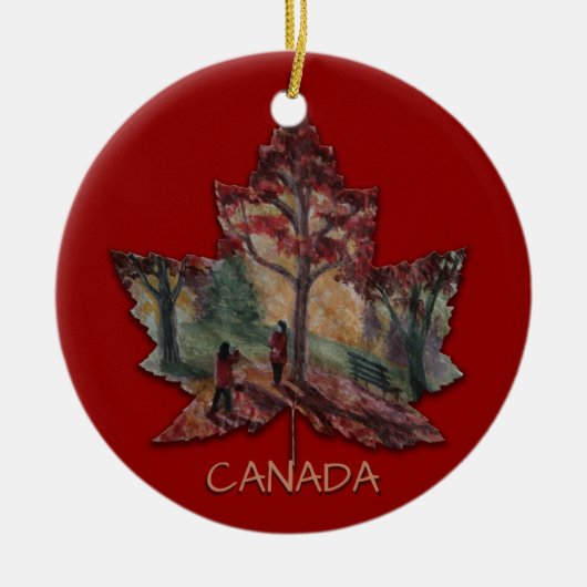 Canada Maple Leaf Art Ornamente Custom (Vorne)