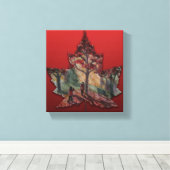 Canada Maple Leaf Art Prints - Leinwand (Insitu (Holzboden))