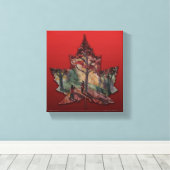 Canada Maple Leaf Art Prints - Leinwand (Insitu (Holzboden))
