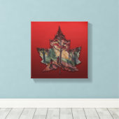Canada Maple Leaf Art Prints - Leinwand (Insitu (Holzboden))