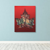 Canada Maple Leaf Art Prints - Leinwand (Insitu (Holzboden))