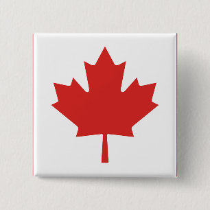 Canada Maple Leaf Button
