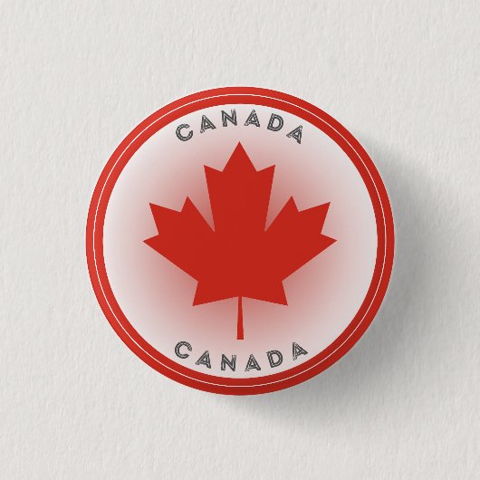 Canada Maple Leaf Circle Shape Button (Vorderseite)