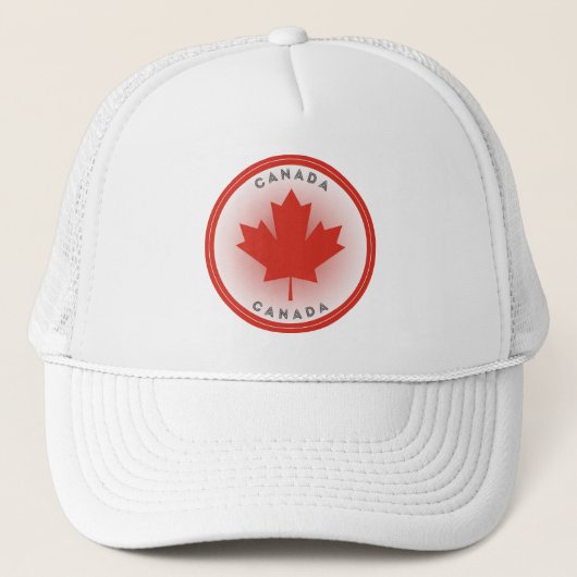 Canada Maple Leaf Circle Shape Truckerkappe (Vorderseite)