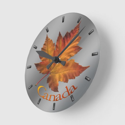 Canada Maple Leaf Clock Canada Souvenir Wall Clock Runde Wanduhr (Winkel)