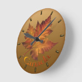 Canada Maple Leaf Clock Canada Souvenir Wall Clock Runde Wanduhr (Winkel)