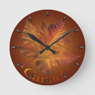 Canada Maple Leaf Clock Canada Souvenir Wall Clock Runde Wanduhr