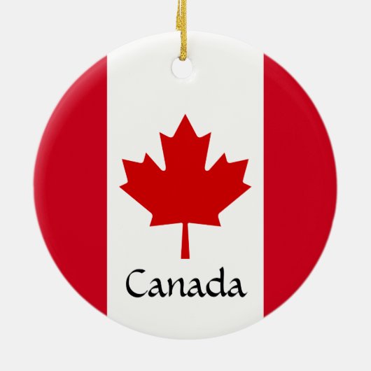 Canada Maple Leaf Design Keramik Ornament (Hinten)
