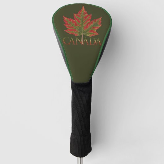 Canada Maple Leaf Fiery Golf Driver Cover Headcover (Vorderseite)