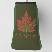 Canada Maple Leaf Fiery Golf Putter Cover Headcover (Rotieren 90)