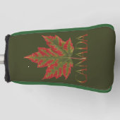 Canada Maple Leaf Fiery Golf Putter Cover Headcover (Vorderseite)