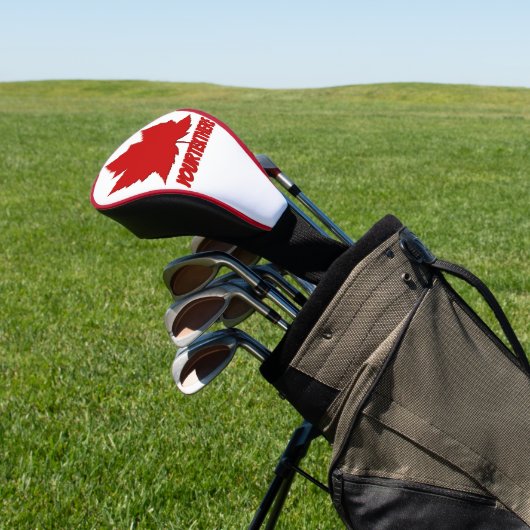 Canada Maple Leaf Golf Driver Cover Golf Headcover (In SItu)