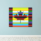 Canada Maple Leaf Pop Art Leinwanddruck (Insitu (Holzboden))