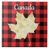 Canada Maple Leaf Red Kariert Fliese (Vorderseite)