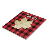 Canada Maple Leaf Red Kariert Fliese (Seite)