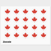 CANADA MAPLE LEAF RUNDER AUFKLEBER (Blatt)