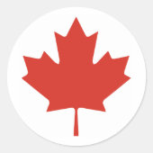 CANADA MAPLE LEAF RUNDER AUFKLEBER (Vorderseite)