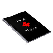 Canada Maple Leaf Schulden Nation Dark Color Notizblock (Rechte Seite)