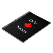 Canada Maple Leaf Schulden Nation Dark Color Notizblock (Linke Seite)