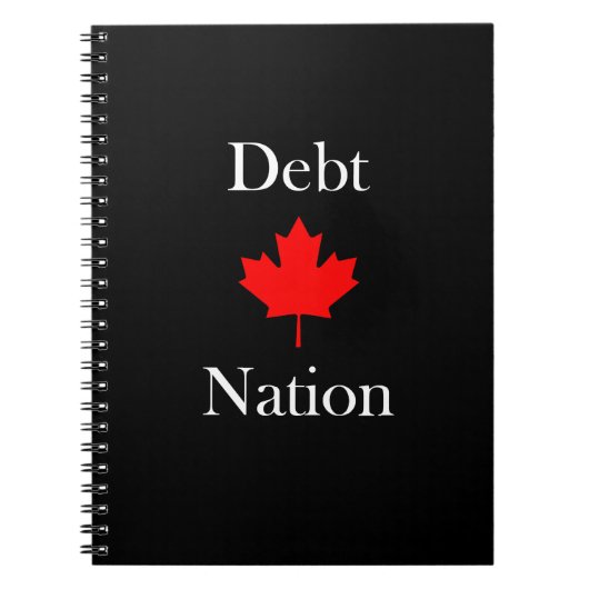 Canada Maple Leaf Schulden Nation Dark Color Notizblock (Vorderseite)