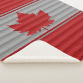 Canada Maple Leaf Throw Blanket Strick Print Sherpadecke (3/4)